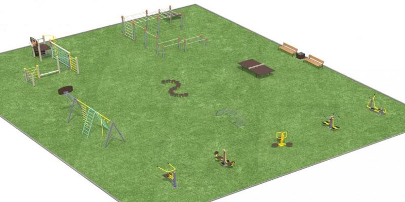 Дизайн проект спортплощадки разновозрастной  в Перми