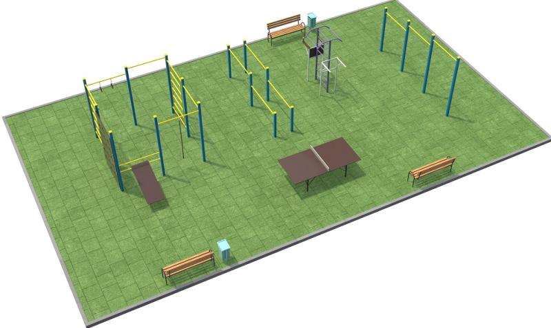Проект спортплощадки 170 метров в Перми в Перми