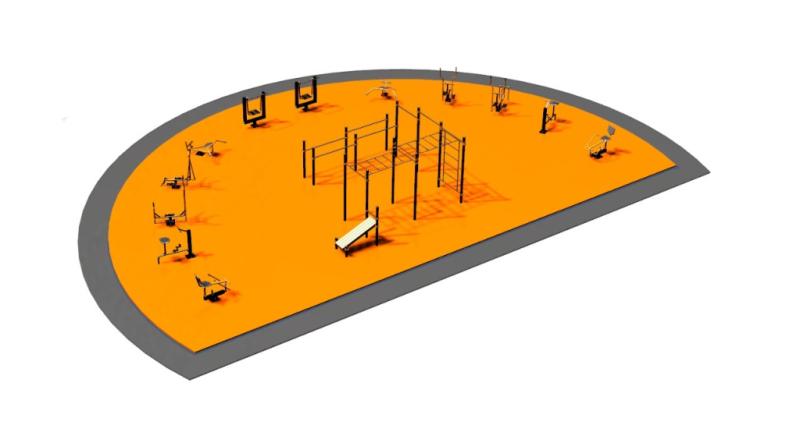 Дизайн проект спортплощадки Полукруглая в Перми