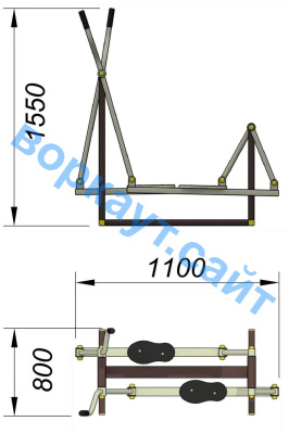 Уличный тренажер "Лыжник" УТ 008 в Перми
