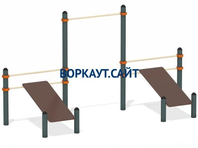 Воркаут с турником и двойной скамьей для пресса ВС-28 в Перми