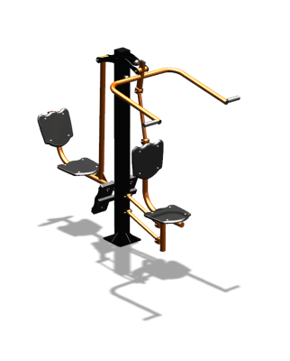 Уличный тренажер "Верхняя тяга Жим ногами" УТ322 в Перми