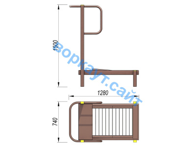 Уличный тренажер Беговая дорожка УТ 009 в Перми