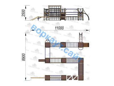 Детский спортивный комплекс Полоса препятствий ДСК 3116 в Перми