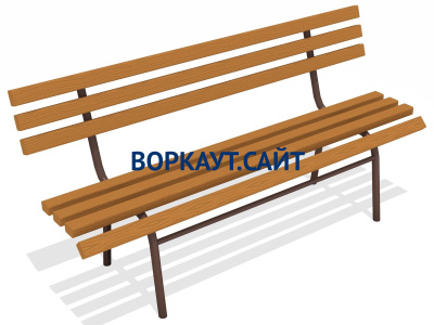 Лавочка со спинкой МАФ 1604 в Перми