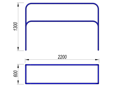 Брусья разновысокие МАФ 3531 в Перми