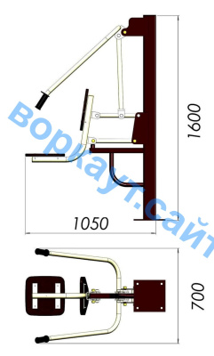 Уличный тренажер "Жим от груди" УТ 002 в Перми