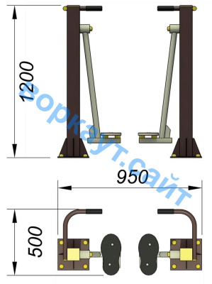Уличный тренажер "Ходьба в пространстве" УТ 005 в Перми