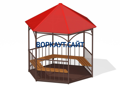 Беседка с лавками и полом МАФ 4122 в Перми