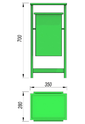 Урна с крышкой МАФ 1631 в Перми