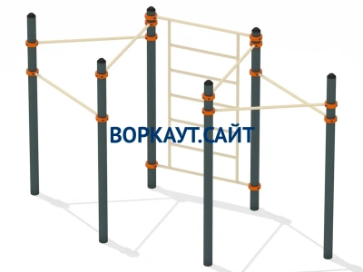 Воркаут турник разноуровневый с шведской стенкой ВС-25 в Перми
