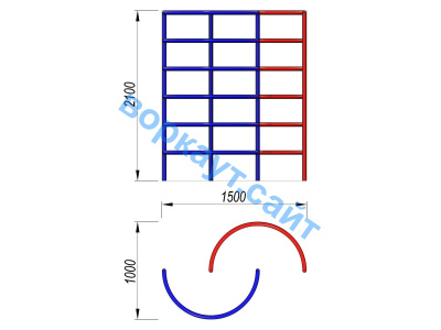 Шведская стенка полукруглая ДСК 3503 в Перми Шведская стенка полукруглая ДСК 3503 в Перми